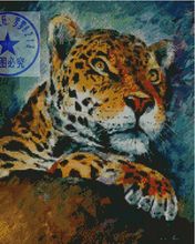 FREE delivery hot selling Top Quality counted cross stitch kit tiger leopard at night beast animal 2024 - buy cheap