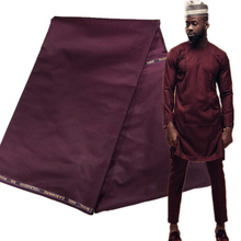 Tela de algodón de Cachemira suave africana para hombre, de 10 yardas Material liso, para ropa, AK5 2024 - compra barato