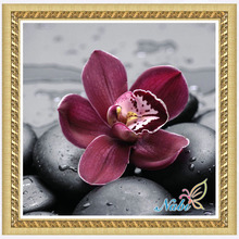 Flor da orquídea foamiran contas miçangas 2321R-Rodada Diamante bordado ponto cruz needlework diamante pintura mosaico 2024 - compre barato
