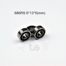 Rodamientos de ABEC-5 sellados de goma en miniatura, rodamiento de acero cromado 686 686RS, 6x13x5(mm), 10 piezas, envío gratis 2024 - compra barato
