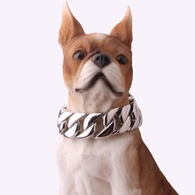 30mm 18-26 Inch Silver Color Double Curb Cuban Stainless Steel Pet Link Chain Dog Chain Collar Pet Necklaces 2024 - buy cheap