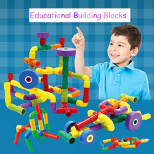 Diy educacional tubulação de água blocos de construção montagem pipeline túnel blocos de plástico brinquedos modelo brinquedo para crianças presentes 2024 - compre barato