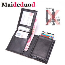 Maideduod Fashion Unisex Metal Credit Card Holder With RFID Anti-theft Wallet Money Purse Smart Wallet  For Business 5 Colors 2024 - buy cheap