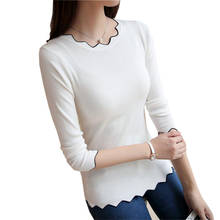2018 Autumn Winter Women Cute Elegant O-Neck Loose Casual Knit Sweater Pullover Long Sleeve Spring Sweater Tops RE0777 2024 - buy cheap