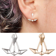 SMJEL New Fashion Punk Triangle Earrings for Women Ear Jackets Piercing Earring Vintage Geometric Stud Earrings Wedding Jewelry 2024 - buy cheap