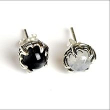 Pendientes de plata esterlina 925, piedra lunar natural azul claro, 1 par 2024 - compra barato