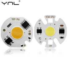 YNL Светодиодная лампа с COB-чипом 3 Вт, 5 Вт, 7 Вт, 9 Вт, 220 В, светодиодная лампочка с входным умным IC, не требует драйвера, высокая мощность для DIY, светодиодный прожектор заливающего света 2024 - купить недорого
