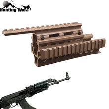 Tactical Drop in Quad Rail Scope Mount RIS Quad Handguard for AK 47 AK74 AKS Hunting Shooting Airsoft Rifle Accessory Black/Tan 2024 - купить недорого
