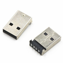 10 шт., Micro USB разъем, DIY, USB 2,0 A, штекер, розетка, черный 2024 - купить недорого