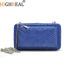 HIGHREAL  Clutch Phone Chain Snake Fashion Shoulder Cossbody Bag Small Luxury Crocodile Pattern Handbag Drop Shipping 2024 - buy cheap