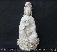 Estatua del Bodisatva de porcelana china, Dehua, diosa guanyin, exquisita, blanca, 10,24 pulgadas de altura 2024 - compra barato