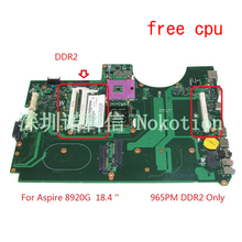 NOKOTION 6050A2184601-MB-A02 MBAP50B001 MB.AP50B.001 For acer aspire 8920 Laptop motherboard 965PM DDR2 with graphics slot 2024 - buy cheap