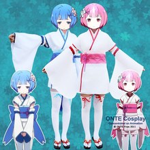 Re:Zero kara Hajimeru Isekai Seikatsu RAM/REM, Kimono de Cosplay para mujer, bata de baño para fiesta de lujo 2024 - compra barato