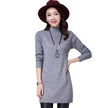New Sweater Dress Autumn Winter Women Turtleneck Knitted Dress Slim Long Sleeve Bottom Pullovers Sweater Dresses Vestidos AB534 2024 - buy cheap