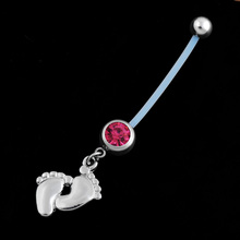 1PCnavel pregnant maternity CZ jewelry Baby Belly ring Belly Button Piercing foot rings piercing body jewelry for pregnant women 2024 - buy cheap