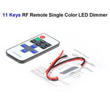 50 piezas 11 teclas Mini RF Control remoto inalámbrico LED controlador Dimmer para 3528 SMD 5050 5730 solo Color LED tira 2024 - compra barato