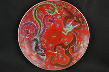 Exquisite Collectibles Antigo Decorado Handwork Porcelana Placa Desenho Dragon & Phoenix 2024 - compre barato
