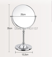 Chrome 3times magnifying make up mirror brass material  folding retractable 8' bathroom  office double faced mirror 2024 - buy cheap