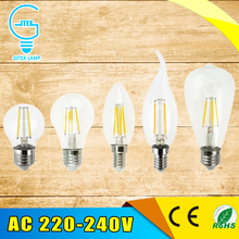 Antique Retro Vintage LED Edison Bulb E27 LED Bulb E14 Filament Light 220V Glass Bulb Lamp 2W 4W 6W 8W Candle Light Lamp 2024 - buy cheap