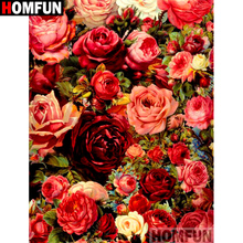 Homfun pintura completa de diamante quadrado/redondo 5d diy, "flor, paisagem", bordado, ponto cruz, 3d, decoração de casa a10939 2024 - compre barato