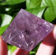 100% natural roxo ametista quartz crystal pirâmide ponto de cura como presente 2024 - compre barato