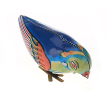 MagiDeal, Ретро стиль, заводная синяя птица, коллекционная игрушка, пекающая песня для детей, отличный подарок для малышей 2024 - купить недорого