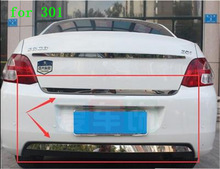 Car styling for Peugeot 301 2012-2019 stainless steel Rear bumper strip Rear Trunk lid trim cover Trunk light bar 2024 - buy cheap