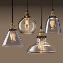 Стеклянные подвесные светильники LukLoy, светодиодные Кухонные светильники, светодиодная прикроватная лампа, лампы для спальни, гостиной, осветительные приборы 2024 - купить недорого