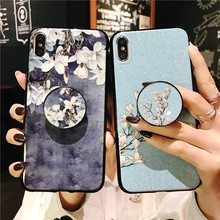 Holder Stand Phone Case For Huawei Honor 10 Lite P smart Y6 Y5 2017 Y7 Prime Y9 2017 2018 2019 Flower Soft Silicone Cover Coque 2024 - buy cheap