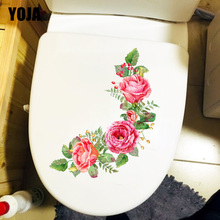 YOJA 21.8X10.7CM Retro Flowering Branch Toilet Sticker Creative Room Decoration Wall Decal T1-1993 2024 - compre barato