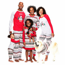Family Christmas Pajamas Set Xmas Parent-child Printed Red Nightwear Pjs Set Adult Kids Baby Long Sleeve Sleepwear Pyjamas Set 2024 - buy cheap