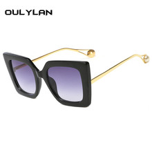 Oulylan Oversized Sunglasses Women Brand Designer Gradient Sun Glasses Retro Ladies Big Frame Pearl Eyewear UV400 2024 - buy cheap