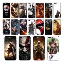 Kratos-funda trasera de silicona suave para iphone, carcasa negra de TPU, God Of War, x, 6, 6s, 7, 8 plus, xs, max, xr, se, 5 5s 2024 - compra barato