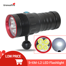 6000 Lumens Diving Flashlight Torch 5*XM-L2 LED Scuba Dive Torch Waterproof Underwater 100M Tactical Flashlights Lantern lamp 2024 - buy cheap