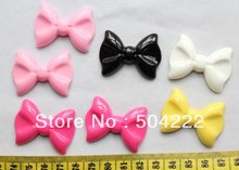 120pcs large Bowknot Resin Cabochon 38mm Mixed Colors wholesale free shipping big bow resin cabs 37mm D25 2024 - buy cheap