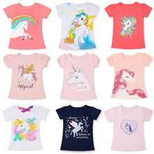 kids tshirt unicorn girls tshirt cotton tops unicorn girls shirt kids baby toddler tees cotton summer t shirt girl unicorn tee 2024 - buy cheap