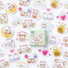 45 pcs/box Kawaii Animal Stickers Diary Adhesive Paper Decorative Diary Planner Scrapbooking Cute Paper Sticker Label Sticke 2024 - buy cheap