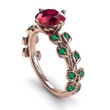 Hd anel de noivado para mulheres, anel vazado de cor ouro rosa de zircônia com pedras flor feminina, joia para mulheres 2024 - compre barato