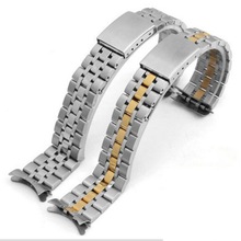 Bracelete de aço inoxidável 316l, pulseira de relógio de substituição para homens, pulseira curva para tudor princesas 19mm dourado e prata 2024 - compre barato