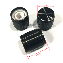 10pcs Potentiometer Cap 15mm*16.5mm Black Bright Edge Half Shaft Hole D-Shaped Inner Hole 6mm Aluminum Alloy Knob 2024 - buy cheap