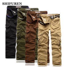 Tactical Pants Male Causal Cotton Trousers Multi Pocket Military Style Overalls Full Length Men's Cargo Pants Big Size No Belt 2024 - buy cheap