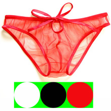 Ropa interior de cintura baja para hombre, Tanga de malla transparente, bikini Sexy, bragas transpirables, 2019 2024 - compra barato
