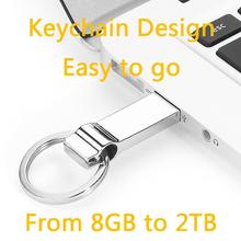 Mini 2.0 Waterproof Silver Metal USB Flash Drive 64GB 128GB 256GB Pen Drive 64GB Key Chain Memory Usb Stick Disk On Key Gift 2024 - buy cheap
