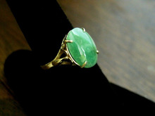 free shipping  11308       Stunning Vintage Apple Green A  Jadeite  Ring 2024 - buy cheap