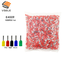 VSELE E4009 4mm2 tube insulating terminals 1000PCS/pack insulated cable wire connector insulating crimp terminal connector 2024 - buy cheap