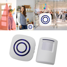 Wireless Infrared Motion Sensor Door Security Bell Alarm Chime EU/US Plug 3 AAA batteries Not Included 2024 - buy cheap