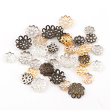7mm Vintage Filigree Metal Hollow Flower Spacer Beads End Caps Pendant Charms DIY Necklace Bracelet Connectors Jewelry Findings 2024 - buy cheap