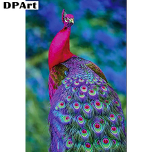 Pintura de diamante completa quadrada/redonda pavão animal broca 5d daipor bordado pintura de ponto de cruz pintura de strass a073 2024 - compre barato