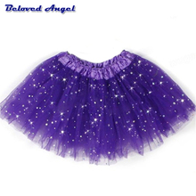 2019 Chiffon Tutus Skirt for Baby Girls Pettiskirt Kids Princess tutu Mesh Sequin Stars 3 Layers Tulle Toddler Dance Skirts 2-8y 2024 - buy cheap