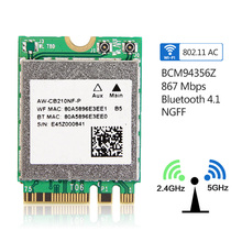 Dual band AC1200 Broadcom BCM94356Z NGFF M.2 WiFi Bluetooth 4.1 WLAN 802.11ac 867Mbps 2.4G/5Ghz Mini network Card AW-CB210NF-P 2024 - buy cheap